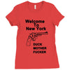 welcome to new york duck mother fucker black t shirt Ladies Fitted T-Shirt
