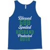 blessed god by spoiled by my husband protected by both Tank Top