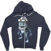 funny crazy frog, ideal gift or birthday present Zipper Hoodie