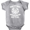 my cat listen to metal Baby Bodysuit