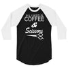 all i need is coffee sciossors 3/4 Sleeve Shirt