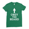 obey the beard funny Ladies Fitted T-Shirt