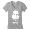 nas face Women's V-Neck T-Shirt