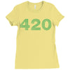 marijuana 420 Ladies Fitted T-Shirt