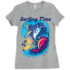 Surfing Time Ladies Fitted T-Shirt
