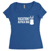 vacation alpaca bag animal humor funny Women's Triblend Scoop T-shirt