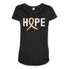 Hope Uterine Cancer Awareness Maternity Scoop Neck T-shirt