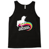 totally straight funny rainbow unicorn gay pride novelty fashion Tank Top