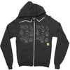 pterodactyl with a machine gun Zipper Hoodie