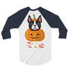 haloween french bulldog 3/4 Sleeve Shirt