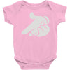 mickey hands gun Baby Onesie