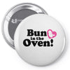 Bun in the Oven with Heart Baby Girl Pin-back button