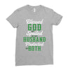 blessed god by spoiled by my husband protected by both Ladies Fitted T-Shirt