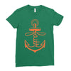 anchored faith Ladies Fitted T-Shirt