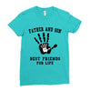 father and son best friends son Ladies Fitted T-Shirt