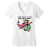 lion mouth hands Women's V-Neck T-Shirt