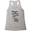 welcome to new york duck mother fucker black t shirt Racerback Tank