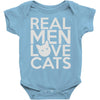real men love cats Baby Onesie
