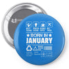Born In January Pin-back button