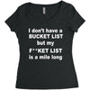 fucket list Women's Triblend Scoop T-shirt