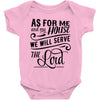 As For Me And My House We Will Serve The Lord Baby Onesie