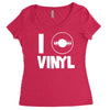 i love vinyl Women's Triblend Scoop T-shirt