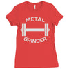 gym dumbbell Ladies Fitted T-Shirt