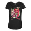 krampus (blood red) Maternity Scoop Neck T-shirt