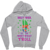 birthday troll brother Zipper Hoodie