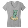elizabethan dilophosaurus Women's V-Neck T-Shirt