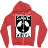 save the vinyl Zipper Hoodie