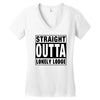 straight outta lonely lodge Women's V-Neck T-Shirt