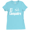 el compadre   the godfather in spanish espanol movie symbol mexcian te Ladies Fitted T-Shirt