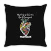 my body is a garden, not a graveyard black Throw Pillow