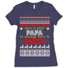 Santa Only Comes Once A Year Papa Is Always Here To Cheer Ladies Fitted T-Shirt