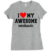i love my awesome mechanic Ladies Fitted T-Shirt