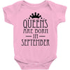 queens are born in september (2) Baby Onesie