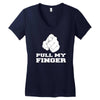 pull my finger Women's V-Neck T-Shirt