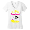my pitbull is a sweetheart Women's V-Neck T-Shirt