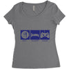 eat,sleep,game Women's Triblend Scoop T-shirt