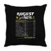 August Girl Facts Leo Throw Pillow