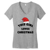 this girl loves christmas Women's V-Neck T-Shirt