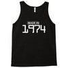 made in 1974 birthday celebration funny retro Tank Top