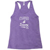 all i need is coffee sciossors Racerback Tank
