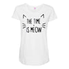 meow Maternity Scoop Neck T-shirt