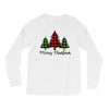 lumberjack tree merry christmas Long Sleeve Shirts