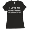 i love my girlfriend Ladies Fitted T-Shirt