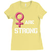Women's March We Are Strong Ladies Fitted T-Shirt