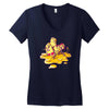 hot macs wrestling in cheese Women's V-Neck T-Shirt