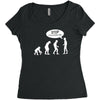 banksy funny human evolution indie Women's Triblend Scoop T-shirt